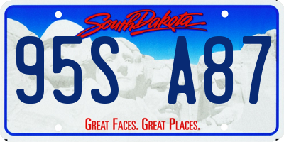 SD license plate 95SA87