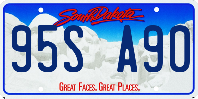 SD license plate 95SA90