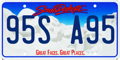SD license plate 95SA95