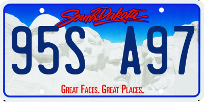 SD license plate 95SA97