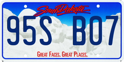 SD license plate 95SB07