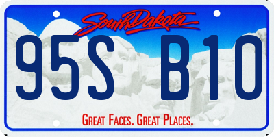 SD license plate 95SB10