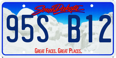 SD license plate 95SB12