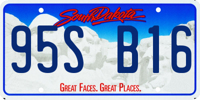 SD license plate 95SB16