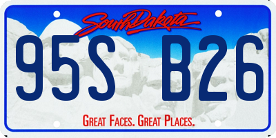 SD license plate 95SB26