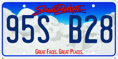 SD license plate 95SB28