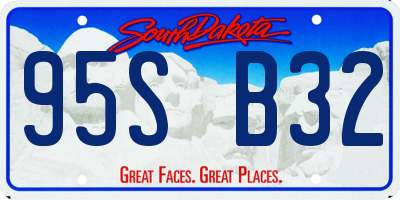 SD license plate 95SB32