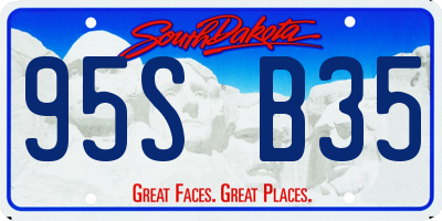 SD license plate 95SB35