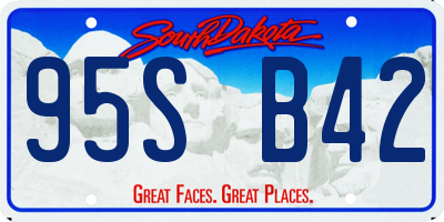 SD license plate 95SB42