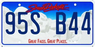 SD license plate 95SB44