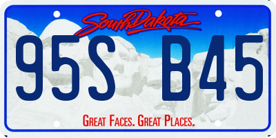 SD license plate 95SB45