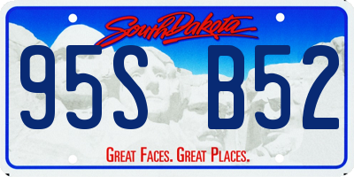 SD license plate 95SB52