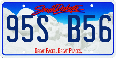 SD license plate 95SB56
