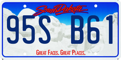SD license plate 95SB61