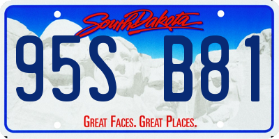 SD license plate 95SB81