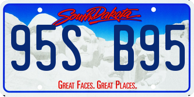 SD license plate 95SB95