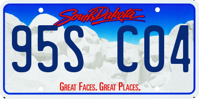 SD license plate 95SC04