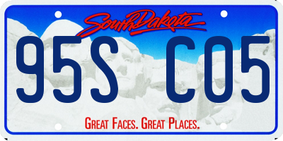 SD license plate 95SC05