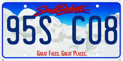SD license plate 95SC08