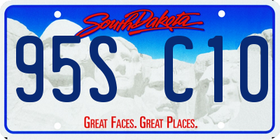 SD license plate 95SC10