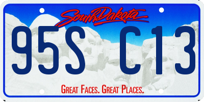 SD license plate 95SC13