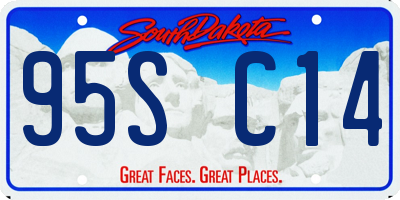 SD license plate 95SC14