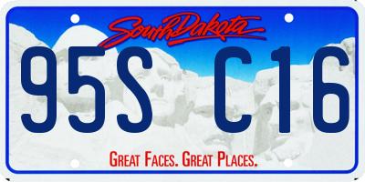 SD license plate 95SC16