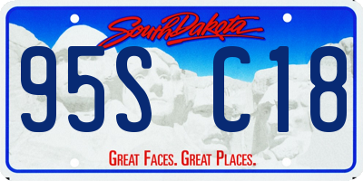 SD license plate 95SC18