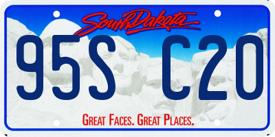 SD license plate 95SC20