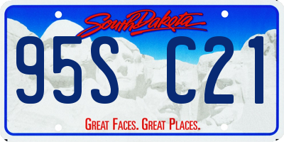 SD license plate 95SC21