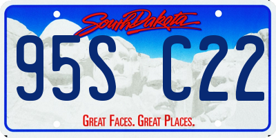 SD license plate 95SC22