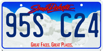 SD license plate 95SC24