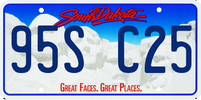 SD license plate 95SC25