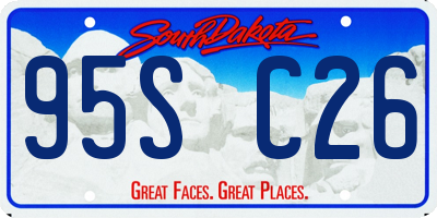 SD license plate 95SC26