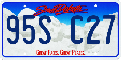 SD license plate 95SC27
