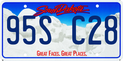 SD license plate 95SC28