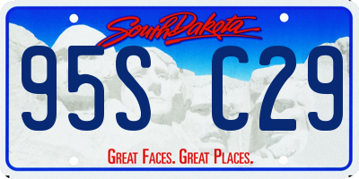 SD license plate 95SC29