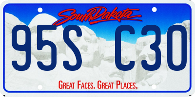 SD license plate 95SC30