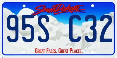 SD license plate 95SC32