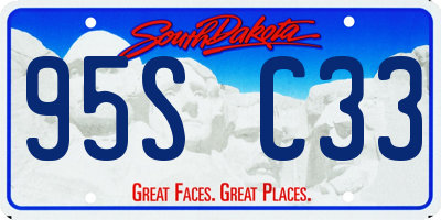 SD license plate 95SC33