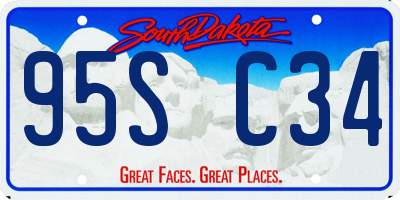 SD license plate 95SC34