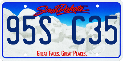 SD license plate 95SC35