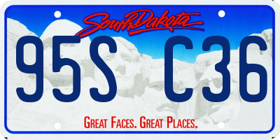 SD license plate 95SC36
