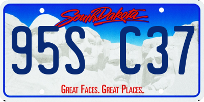 SD license plate 95SC37