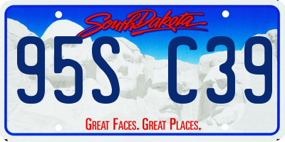 SD license plate 95SC39