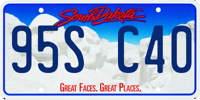 SD license plate 95SC40