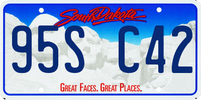 SD license plate 95SC42