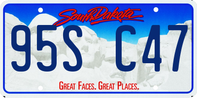 SD license plate 95SC47