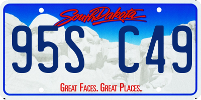 SD license plate 95SC49