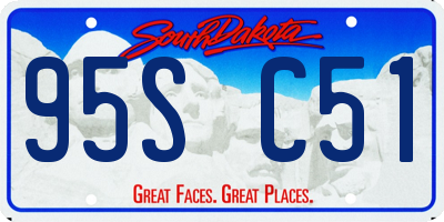 SD license plate 95SC51